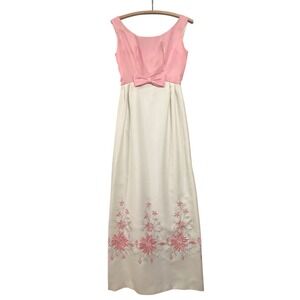 Vintage 50s Lorrie Deb Elegant Formal Feminine Prom Evening Gown Junior‎ Size 7